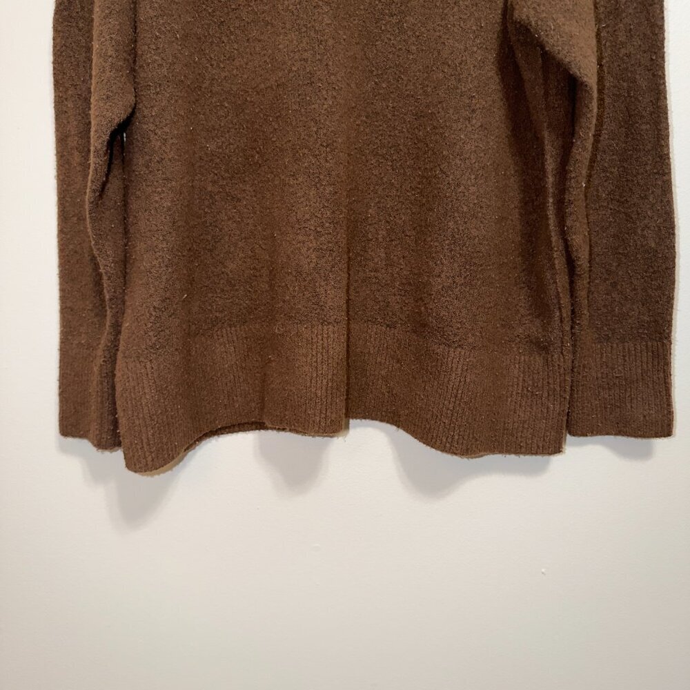Aerie Brown Crewneck Sweater Size M Soft Knit Cozy Relaxed Everyday - Picture 5 of 8